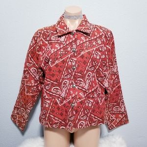 Vintage Red Paisley Women's Jacket